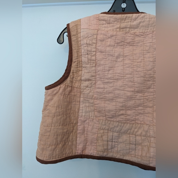 Roam Vintage x Recycled Lovers over-dyed quilted vest, pink size S/M - Picture 2 of 5